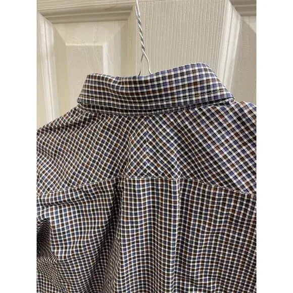 Billy Reid Shirt Mens M Blue Red Long Sleeve Button Up Gingham 100% Cotton Italy - Picture 9 of 9
